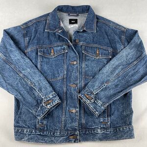 BDG Urban Outfitters Denim Trucker‎ Jacket Mens M Blue Relaxed Fit Casual EUC